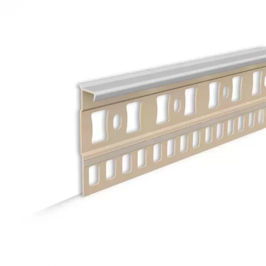 Плинтус для ковролина IDEAL 002 Светло-серый Пк55-002, 55x7x2200мм